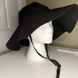 BAGGU Black Wide-Brim Hat